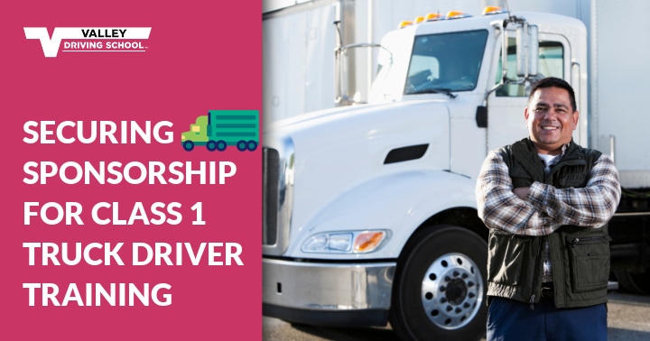 Securing Sponsorship for Class 1 Truck Driver Training blog header
